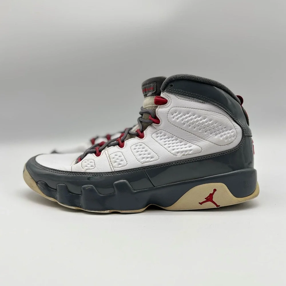 Air Jordan 9 Retro Fire Red White Grey CT8019-162 Mens 10 Basketball Shoes